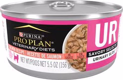 Purina Pro Plan Veterinary Diets UR Urinary St/Ox Savory Selects Salmon in Sauce Wet Cat Food, 5.5-oz can, case of 24